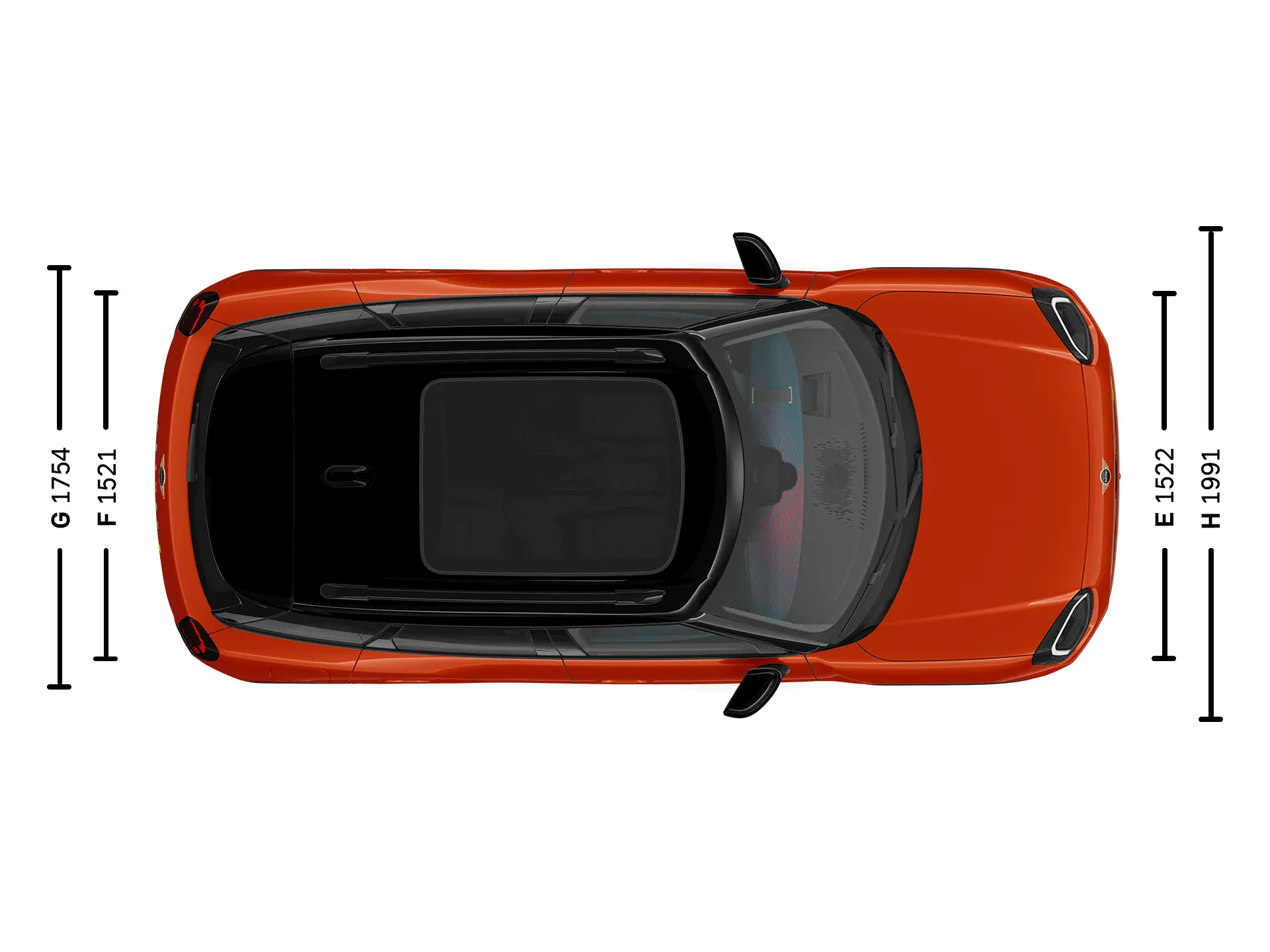 MINI Aceman integral electric Dimensiuni plafon