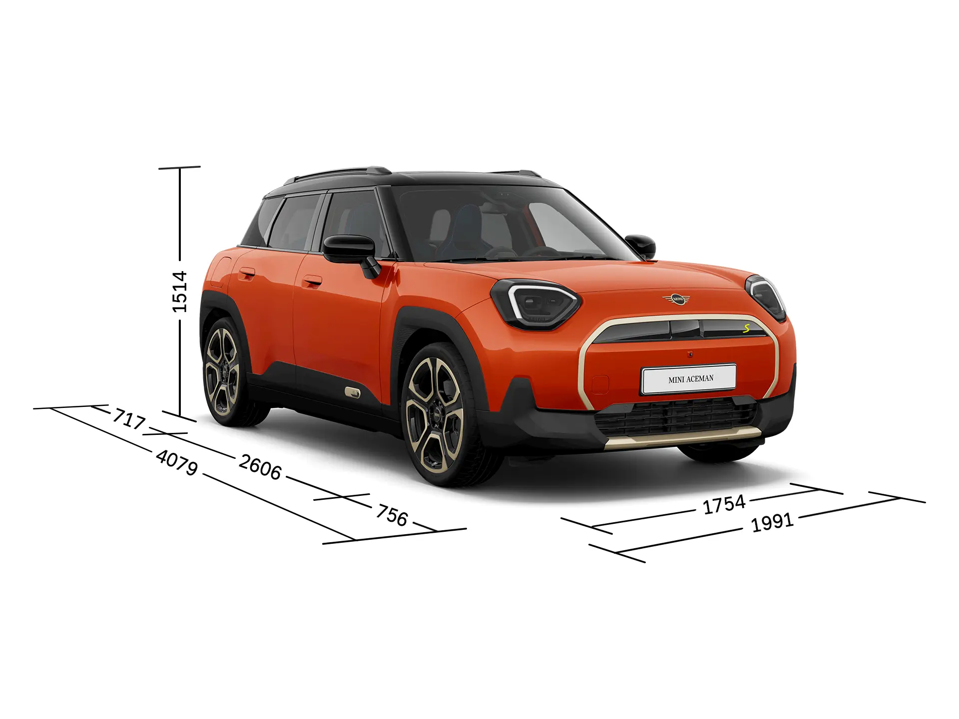MINI Aceman integral electric - Dimensiuni
