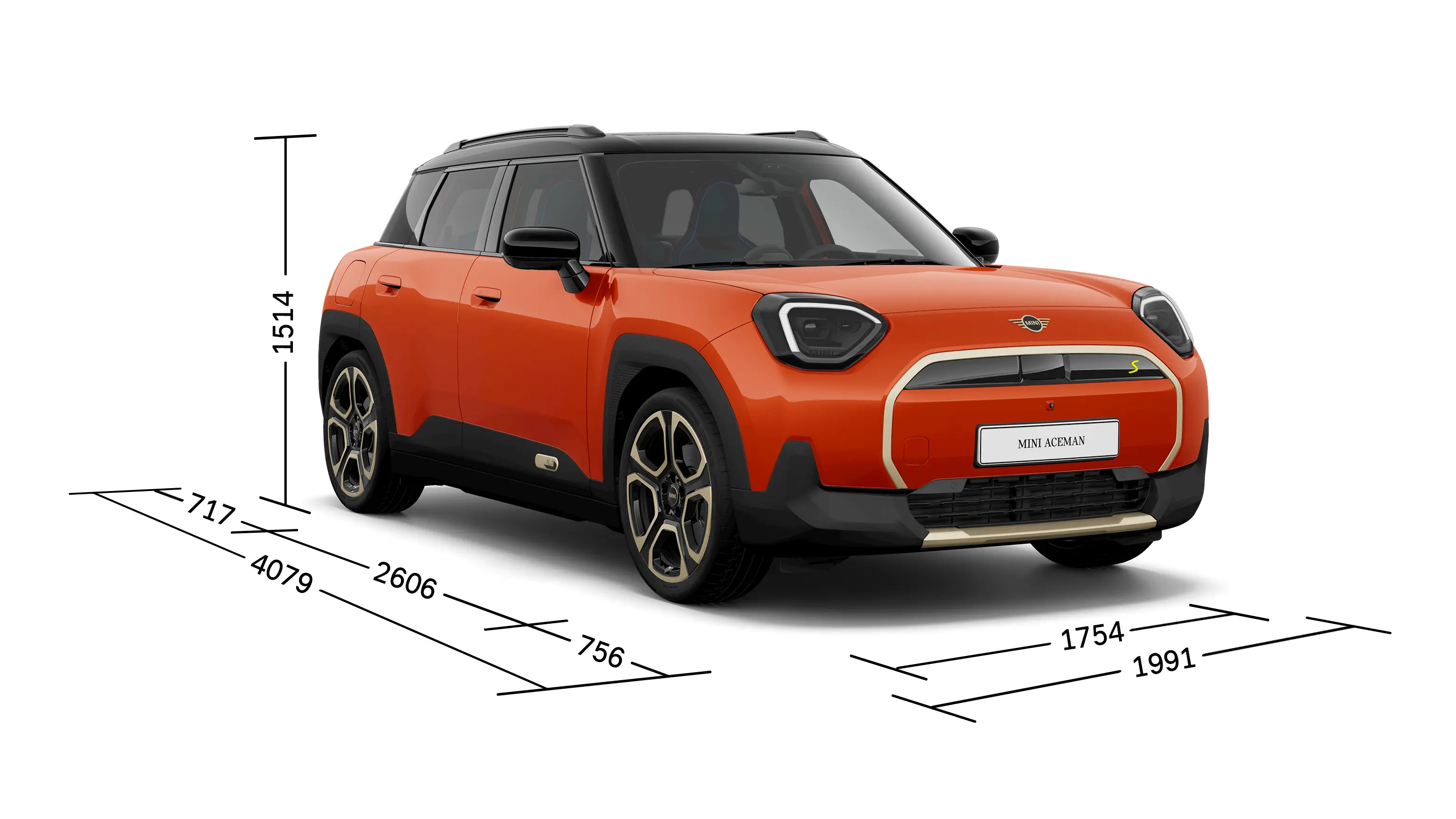 MINI Aceman integral electric - Dimensiuni