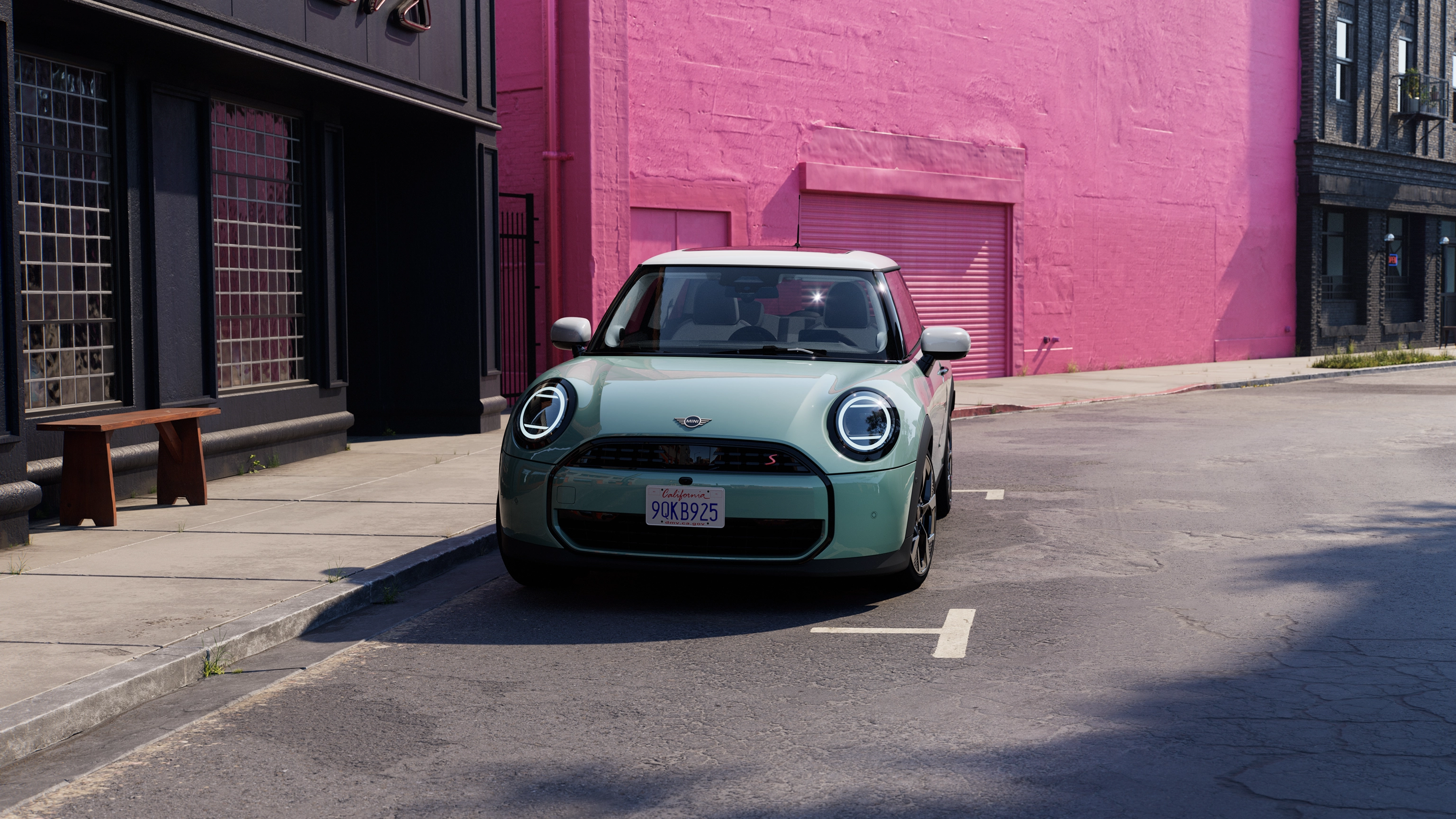 MINI Cooper în Verde Ocean Wave şi plafon Alb