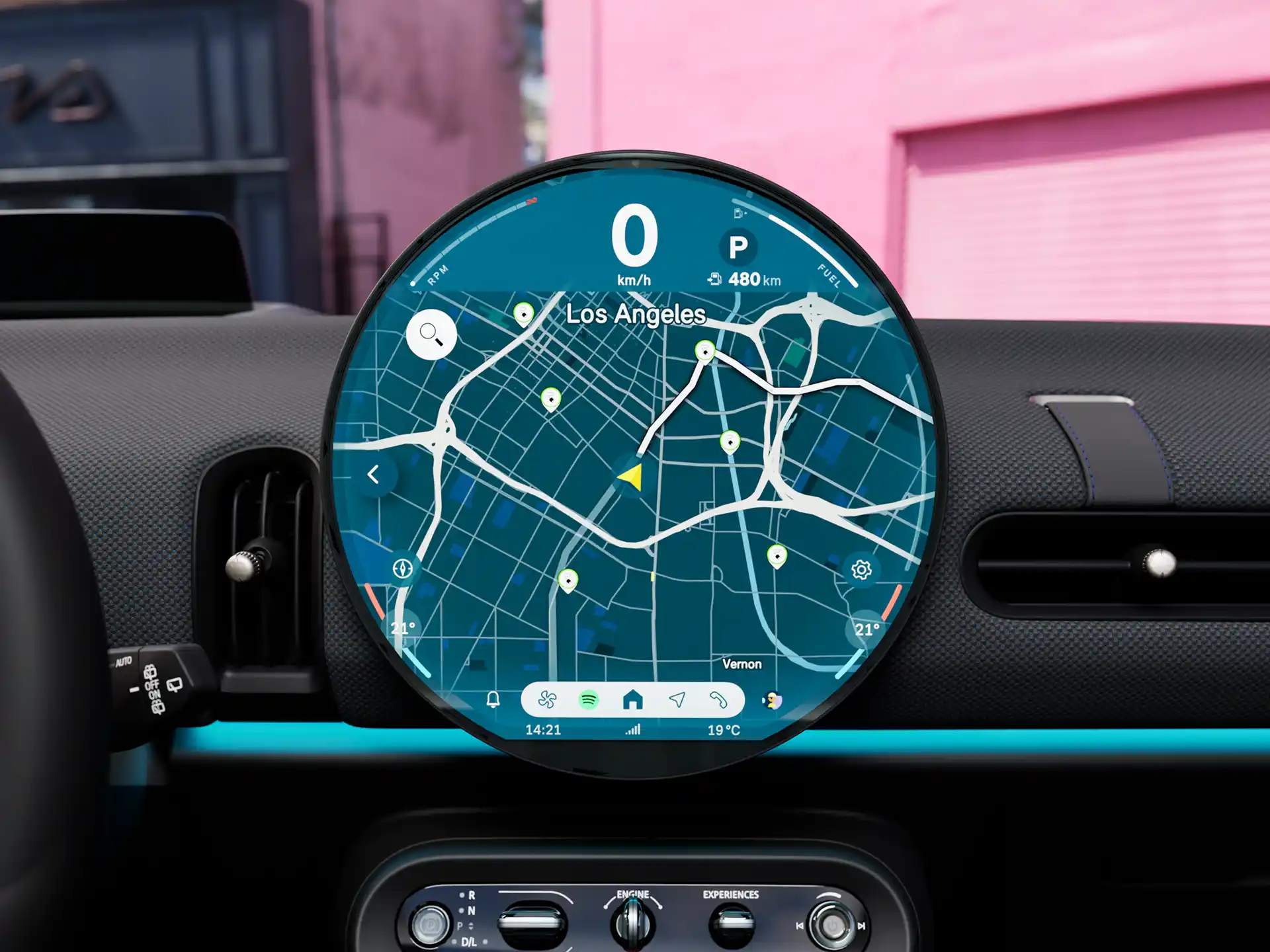 MINI Cooper cu 3 uşi - Ecran minimalist OLED
