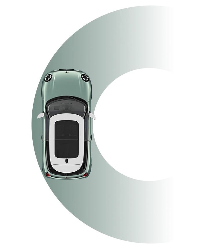 MINI Cooper cu 3 uşi - Raza de bracare