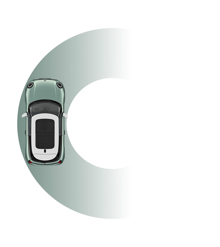 MINI Cooper cu 3 uşi - Raza de bracare