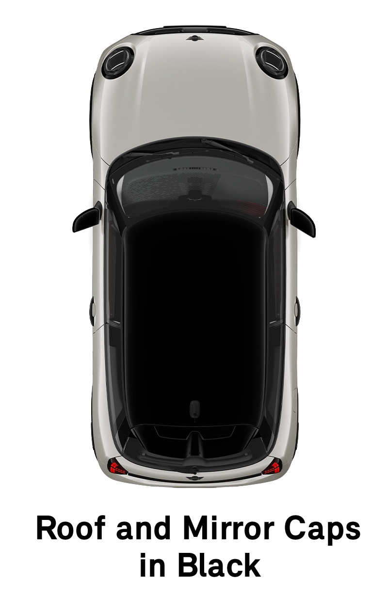 MINI - echipamente - stilul jcw - plafonul şi capacele pentru oglinzi în negru