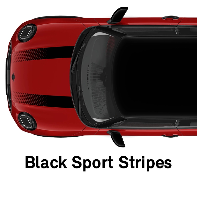  MINI - echipamente - stilul jcw - dungi sport decorative în negru