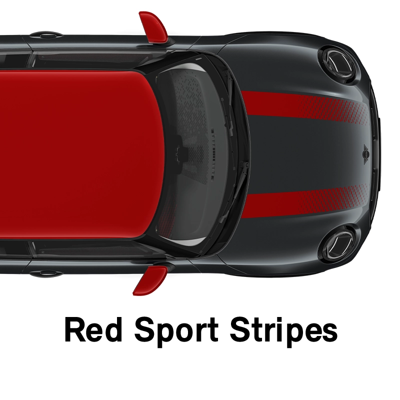  MINI - echipamente - stilul jcw - dungi sport decorative în roşu