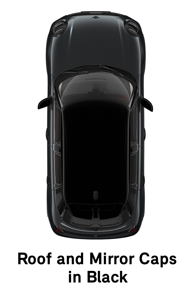  MINI - echipamente - stilul jcw - plafonul şi capacele pentru oglinzi în negru