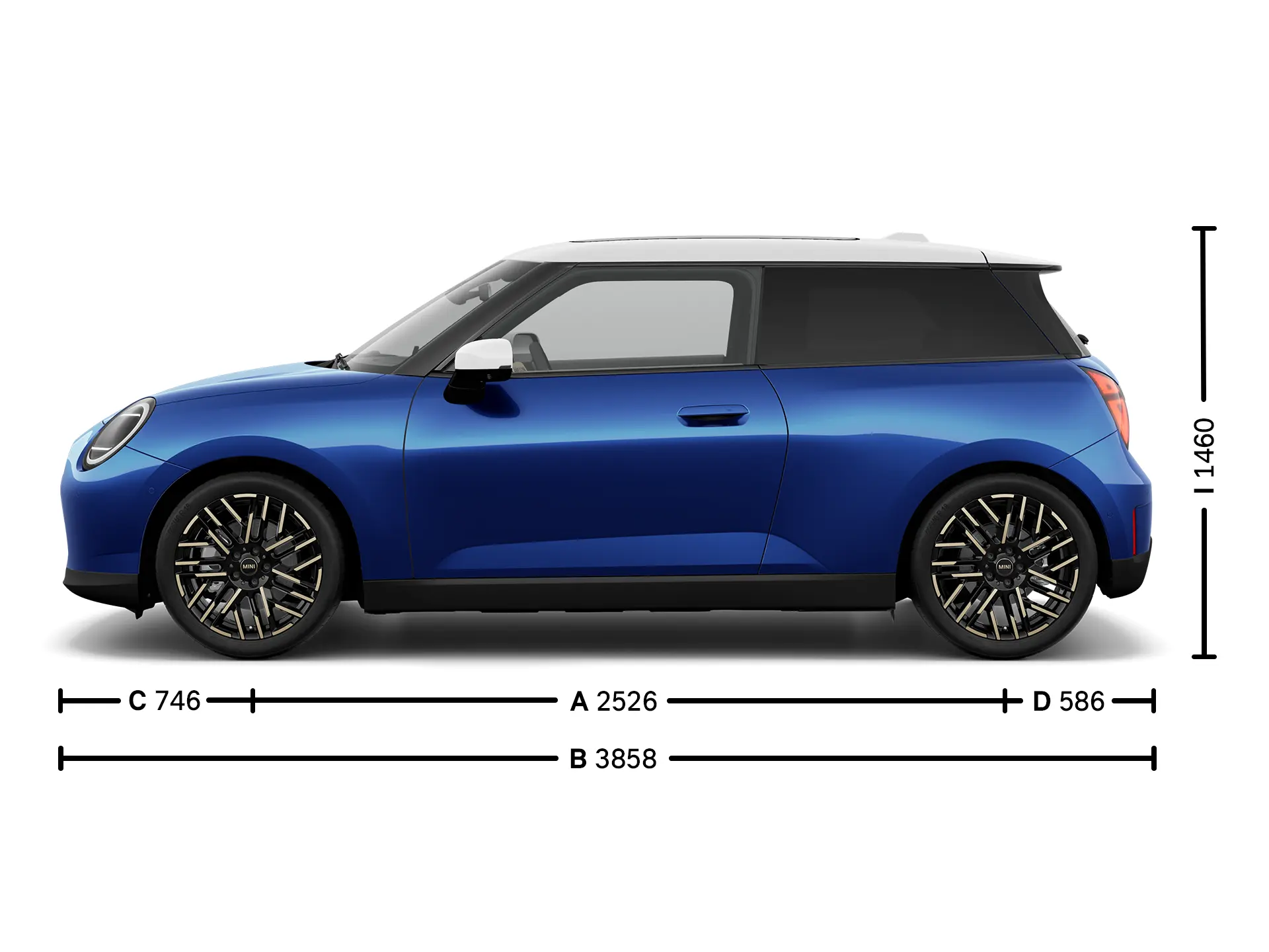 MINI Cooper integral electric Dimensiuni lateral