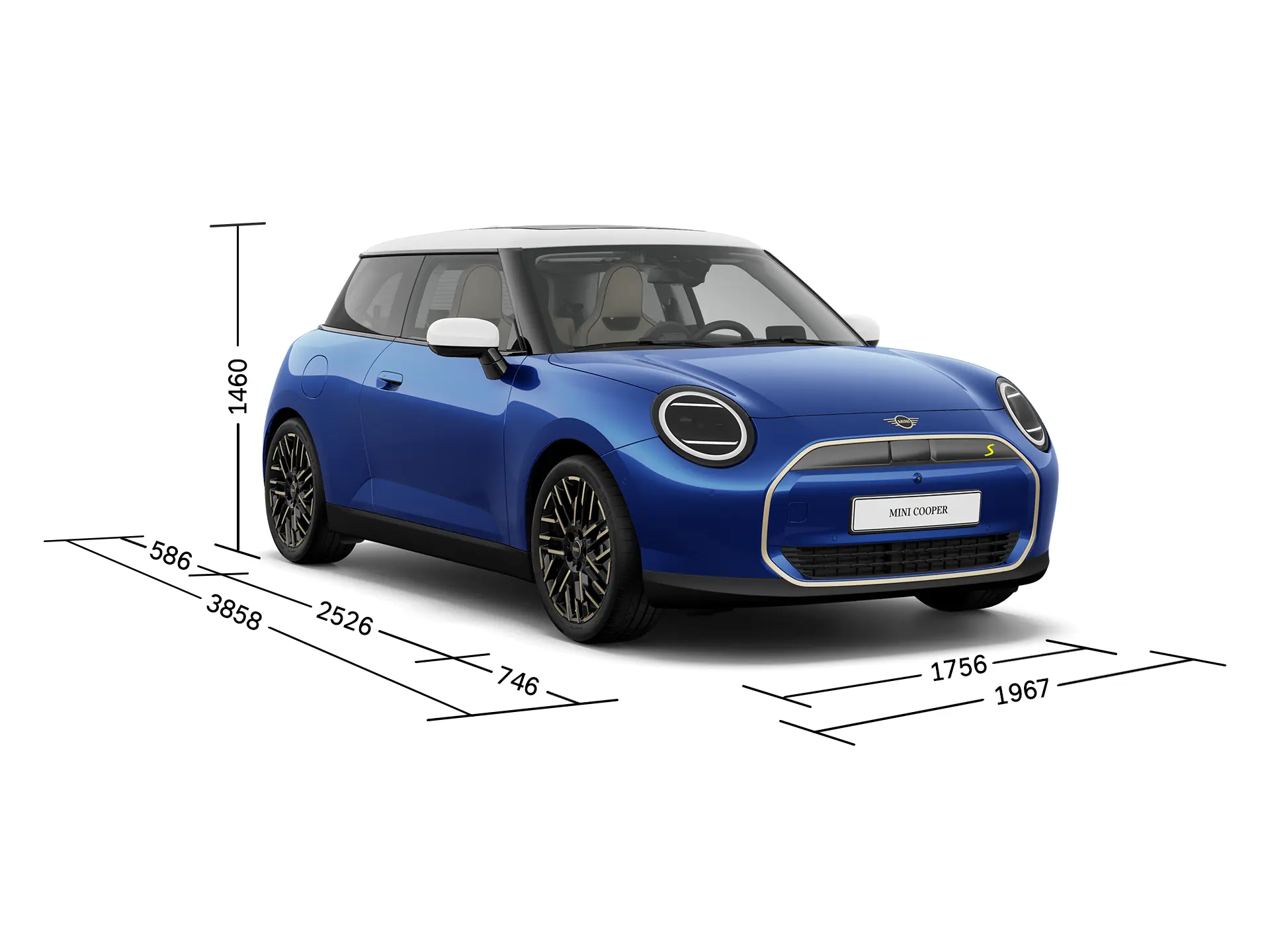 MINI Cooper integral electric - Dimensiuni