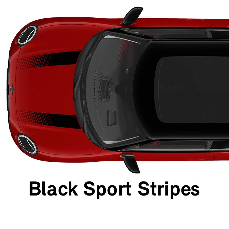  MINI - echipamente - stilul jcw - dungi sport decorative în negru