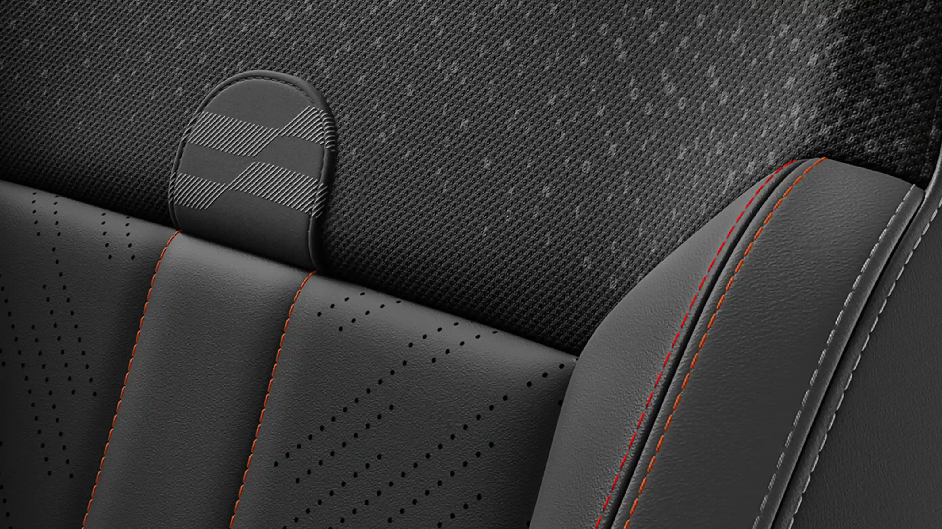 MINI Cooper Cabrio cu scaune în stil JCW din piele ecologică Vescin/Material textil Negru JCW