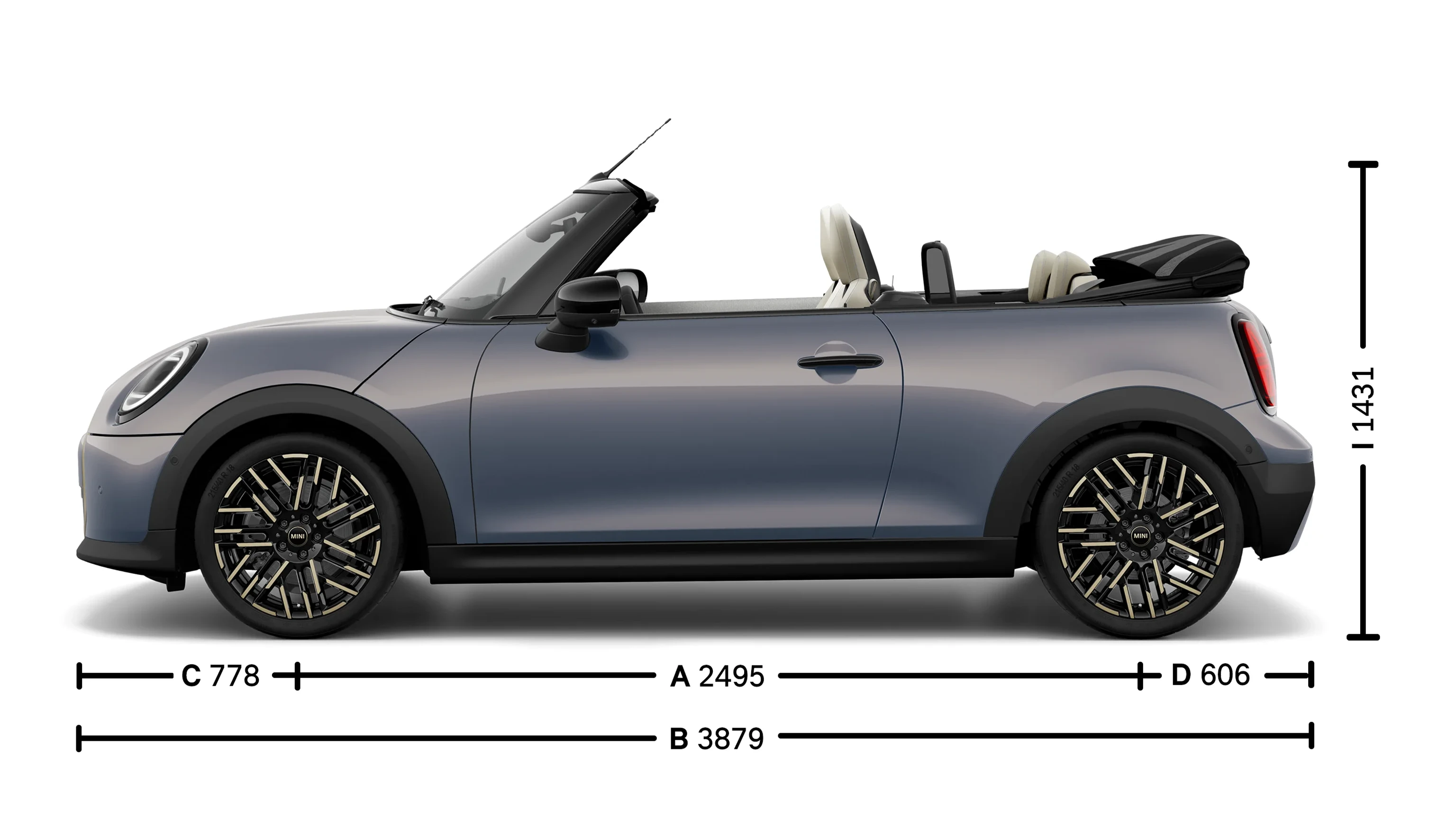 MINI Cooper Cabrio - dimensiuni