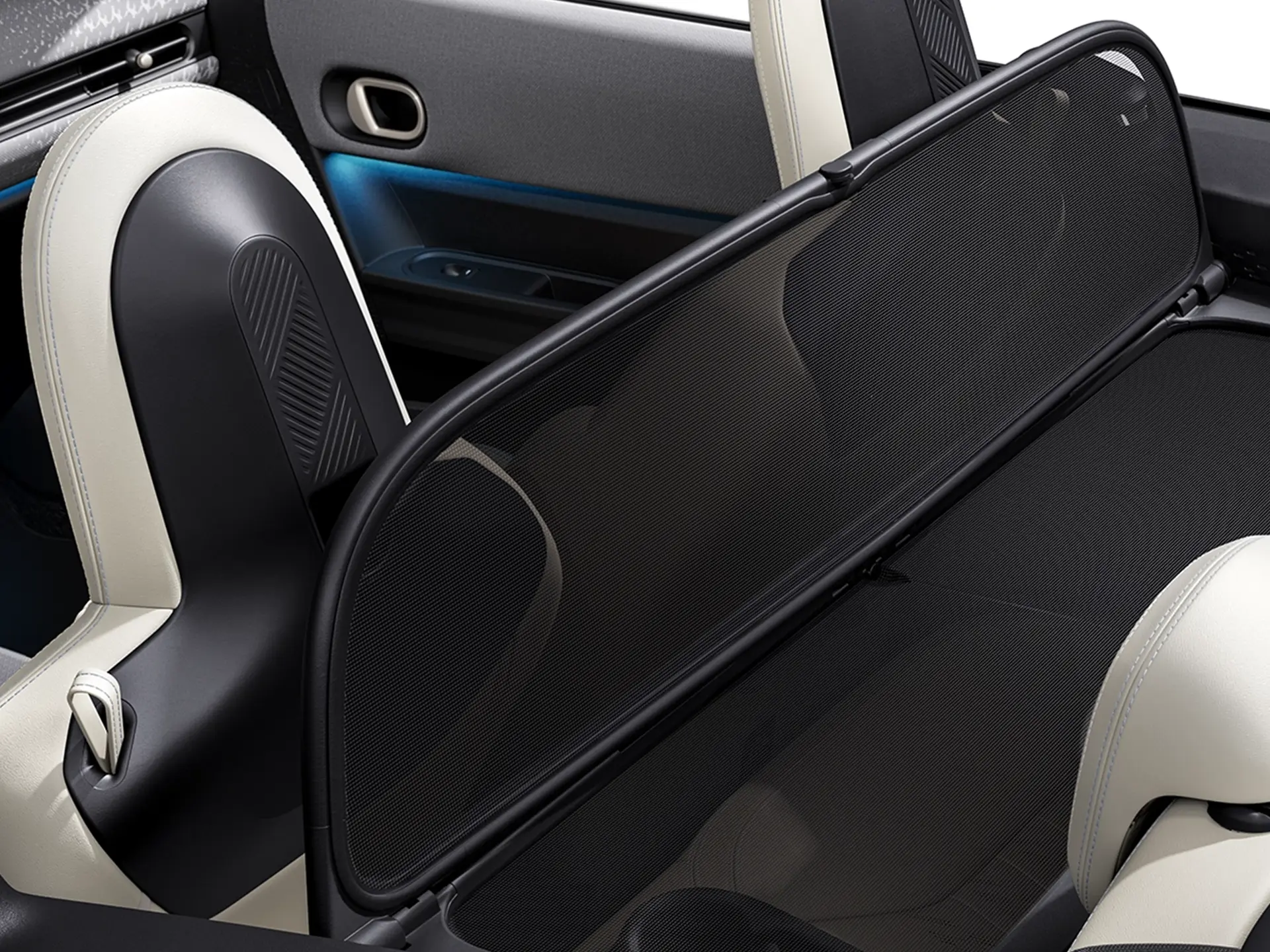 MINI Cooper Cabrio - experienţă de condus - parbriz frontal şi deflector de vânt