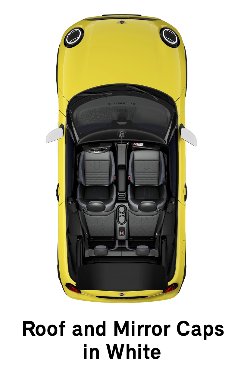 MINI - echipamente - stilul classic - plafonul şi capacele pentru oglinzi în alb