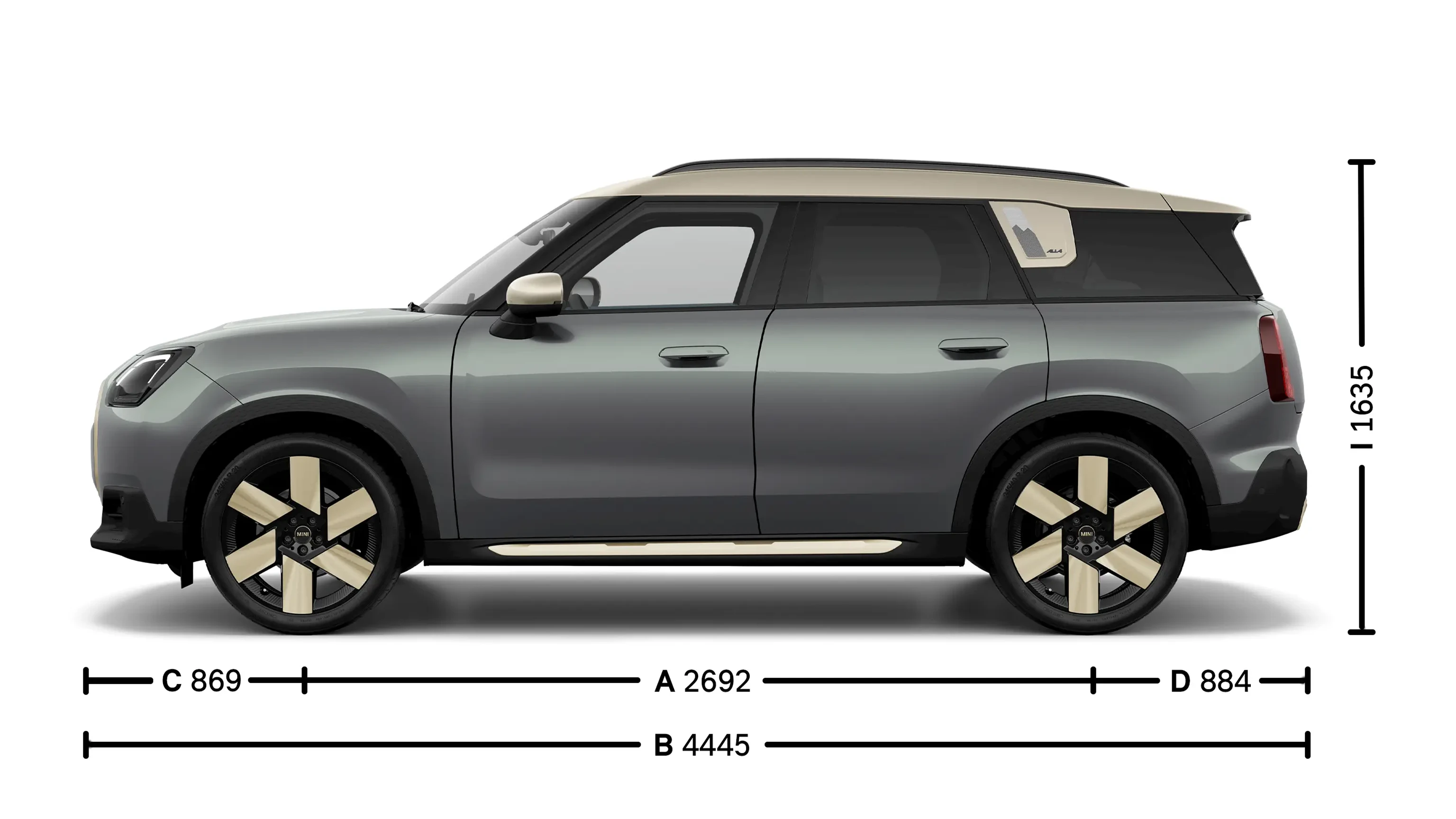 MINI Countryman integral electric Dimensiuni lateral