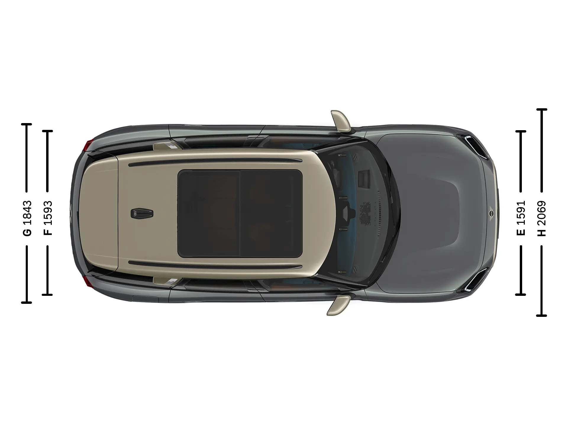 MINI Countryman integral electric Dimensiuni plafon