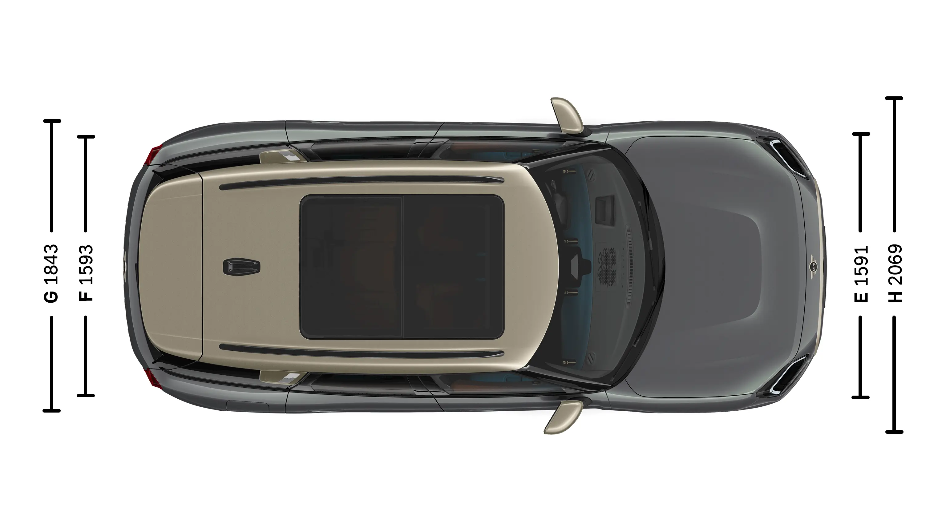 MINI Countryman integral electric Dimensiuni plafon