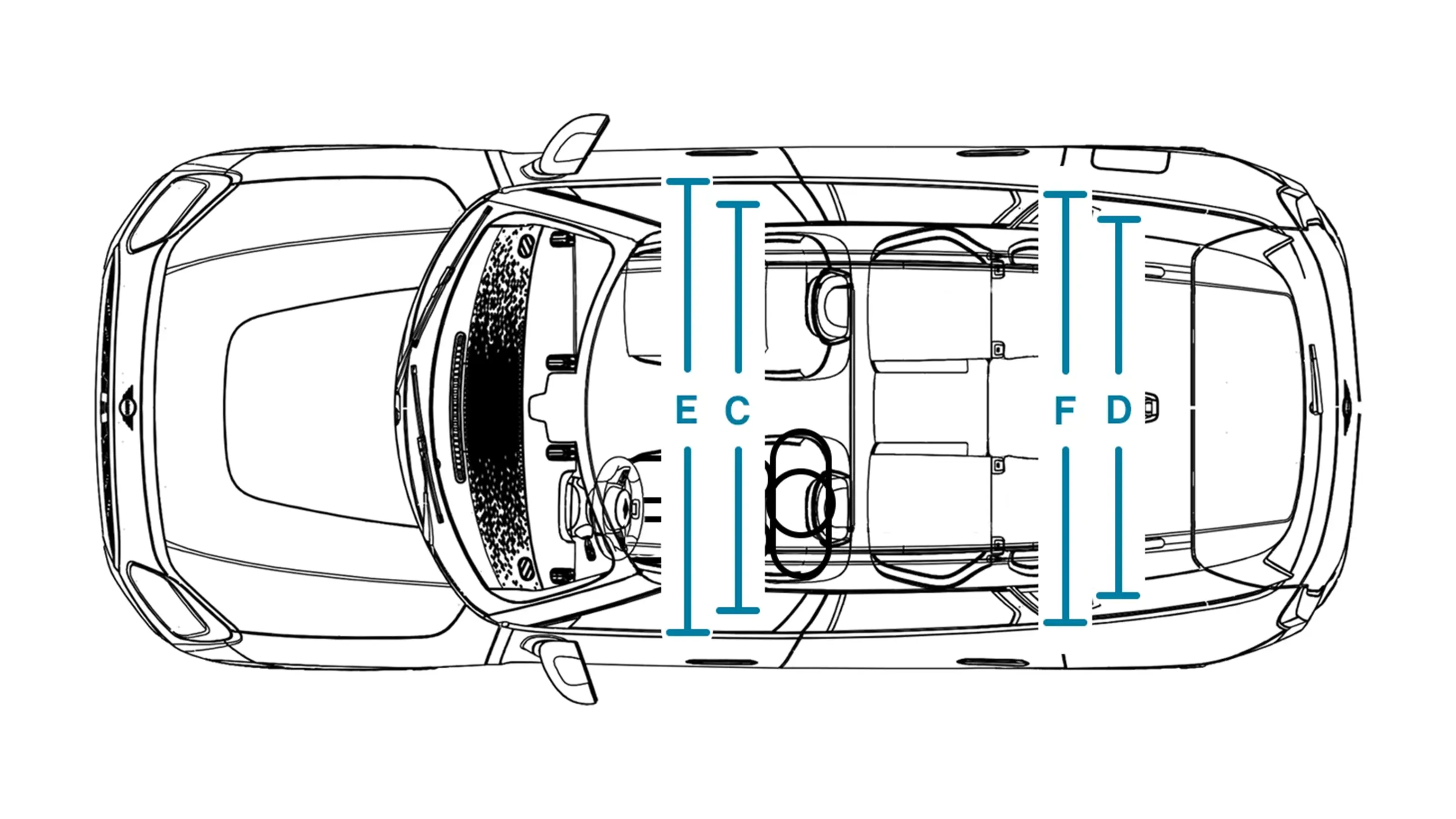 MINI Countryman integral electric - Dimensiuni interior plafon