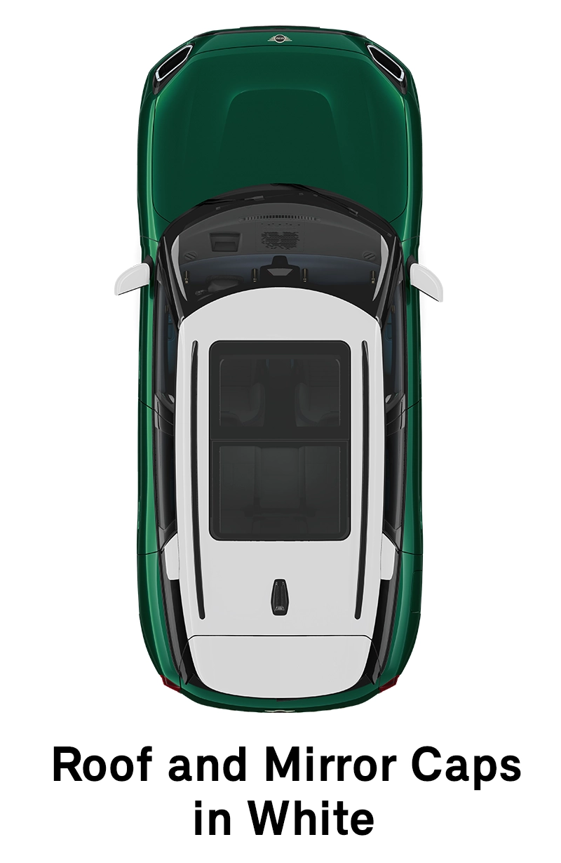  MINI - echipamente - stilul classic - plafonul şi capacele pentru oglinzi în alb