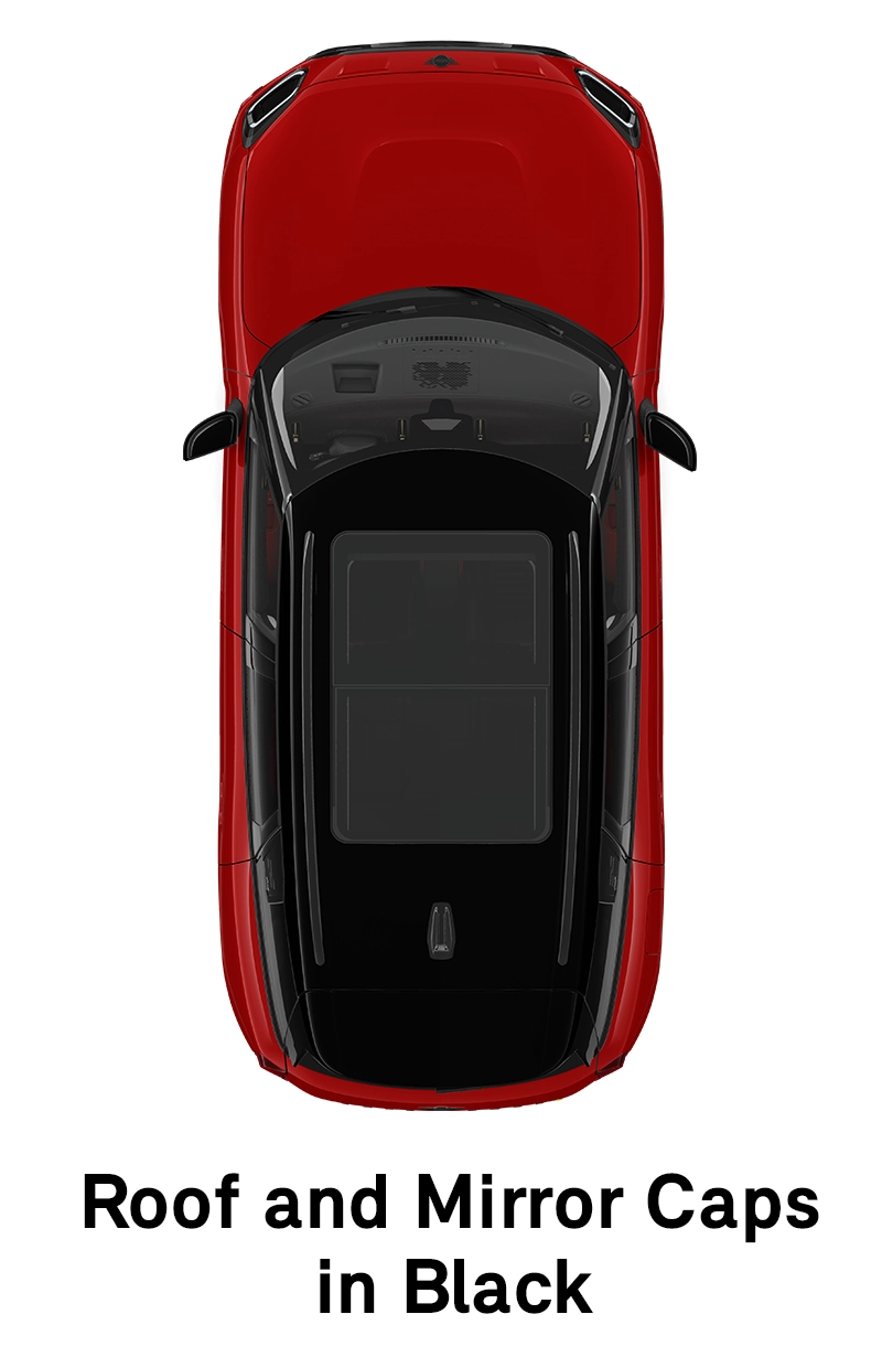  MINI - echipamente - stilul jcw - plafonul şi capacele pentru oglinzi în negru