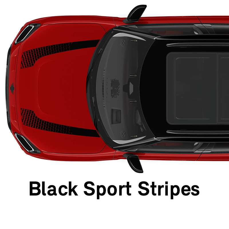  MINI - echipamente - stilul jcw - dungi sport decorative în negru