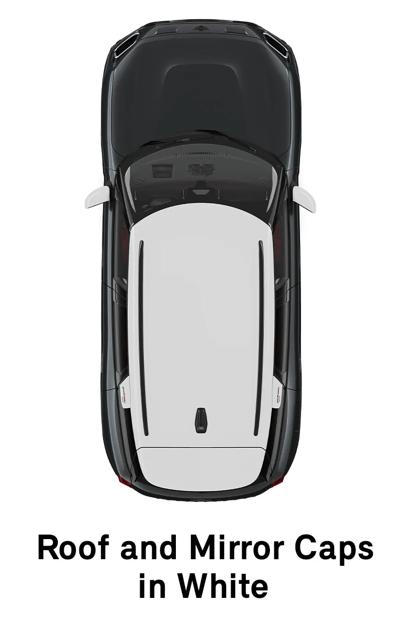  MINI - echipamente - stilul jcw - plafonul şi capacele pentru oglinzi în alb