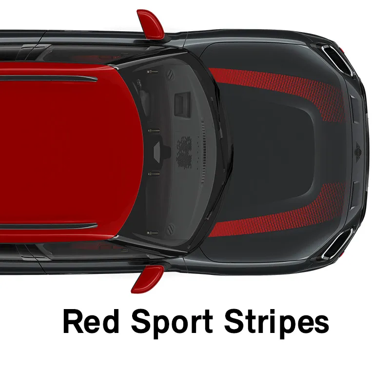  MINI - echipamente - stilul jcw - dungi sport decorative în roşu