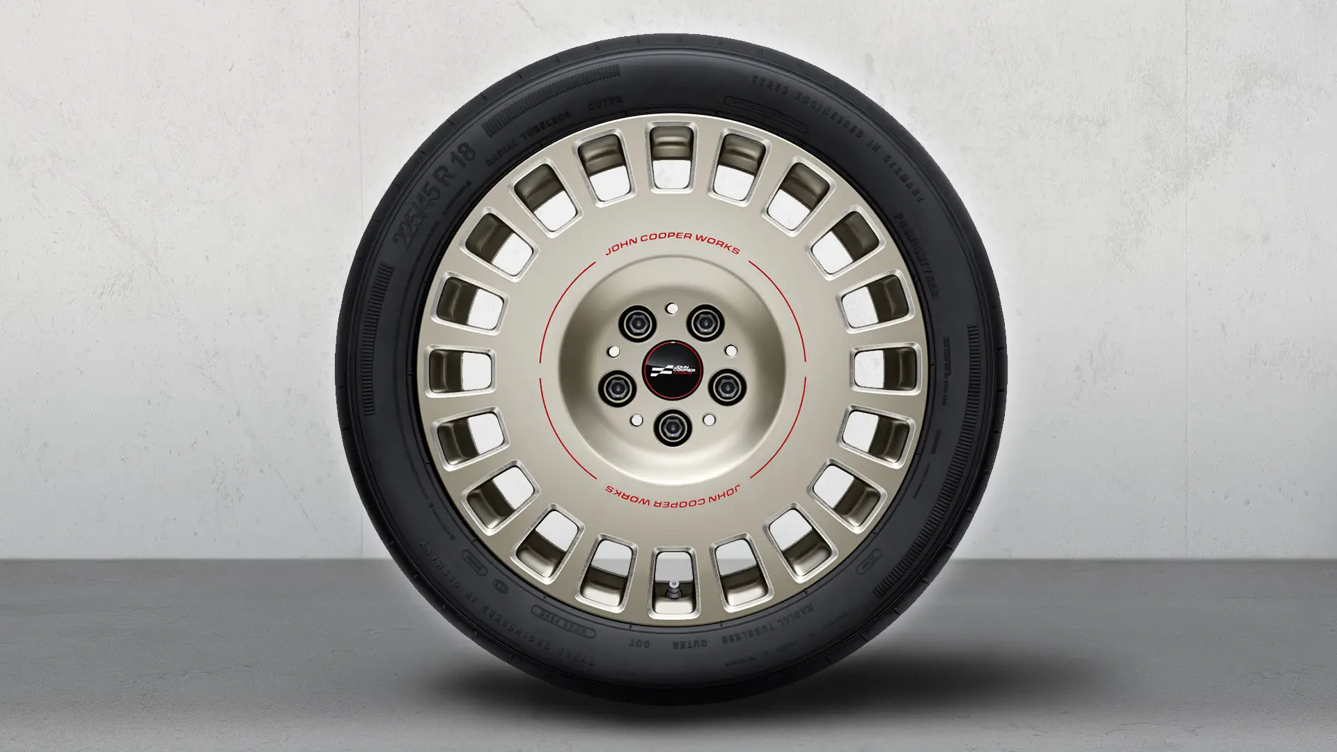 Jante JCW turnate din aliaj Rallye Spoke de 18“ tip 992 Bicolor (argintiu Vibrant, lustruit), set complet de roţi de vară 