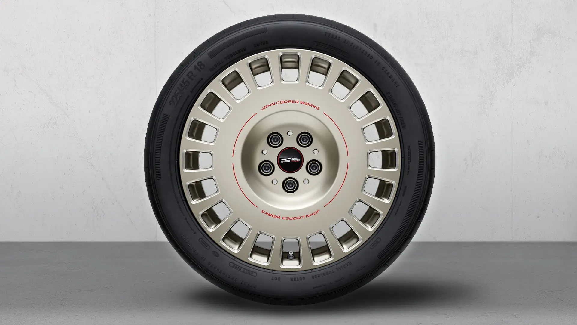 Jante JCW turnate din aliaj Rallye Spoke de 18“ tip 992 Bicolor (argintiu Vibrant, lustruit), set complet de roţi de vară 