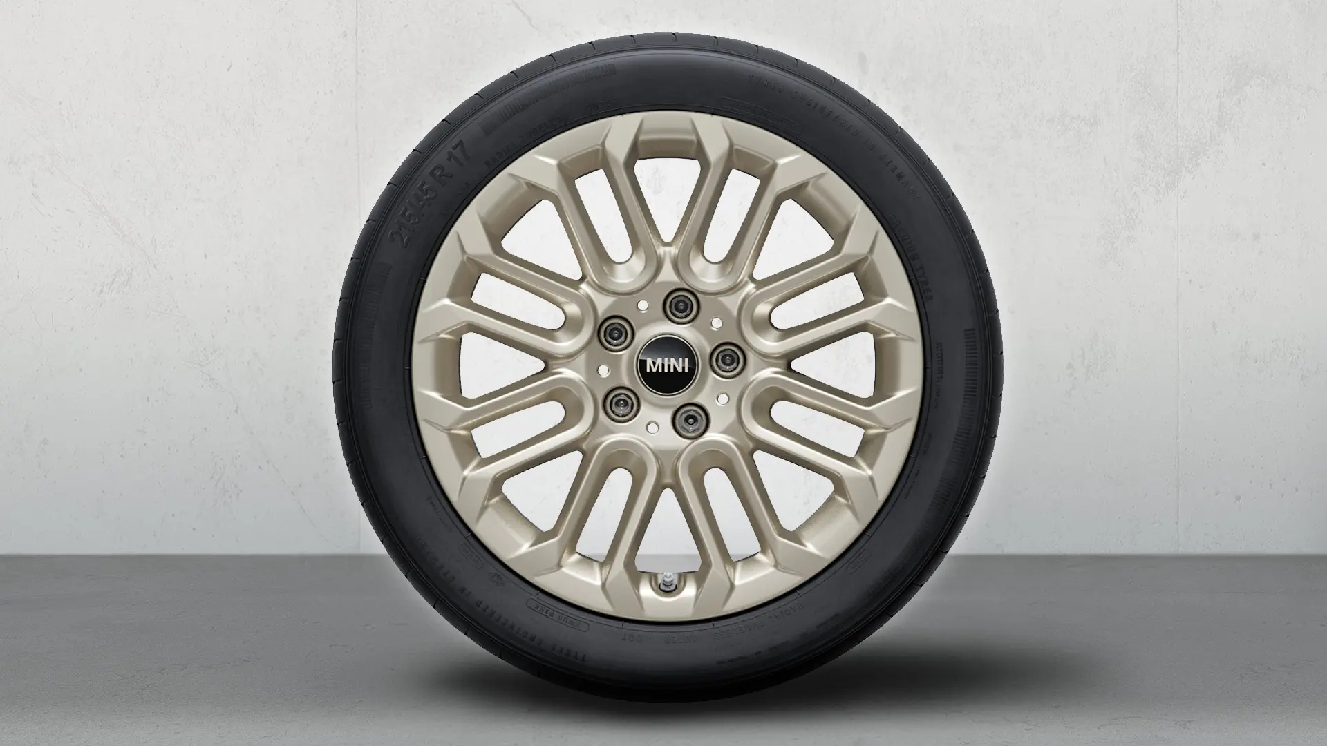 Jantă MINI din aliaj turnat U Spoke de 17“, tip 956, Argintiu Vibrant, roată completă de iarnă