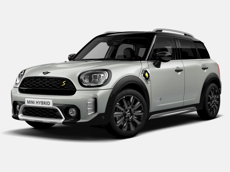 mini cooper countryman all 4 – argintiu şi negru – imagine din partea laterală
