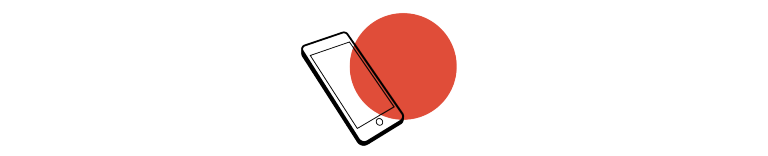 Telefon mobil deasupra unui cerc roşu - o pictogramă de service MINI