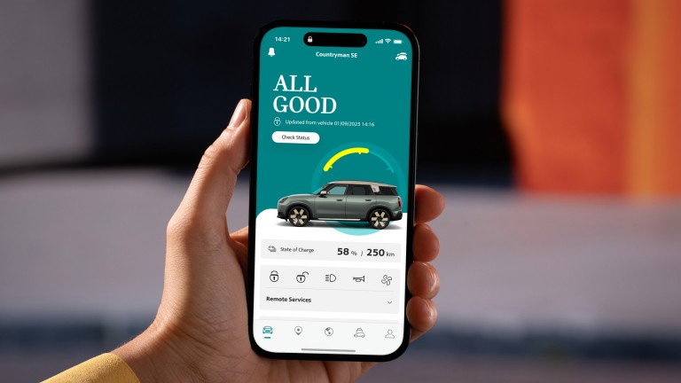 MINI Countryman pur electric - experienţă digitală - mini app