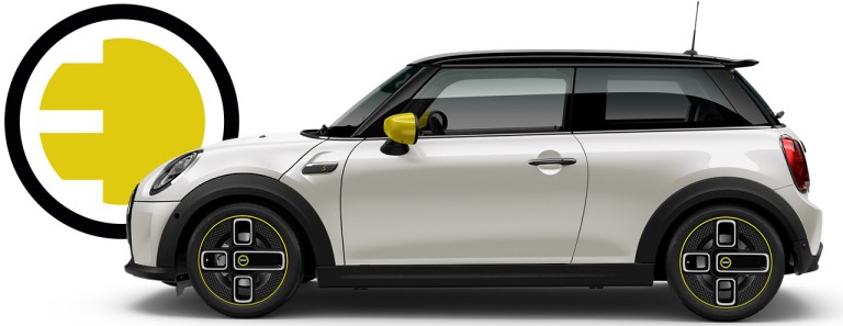 MINI Electric – Hatch cu 3 uşi – gri şi negru 