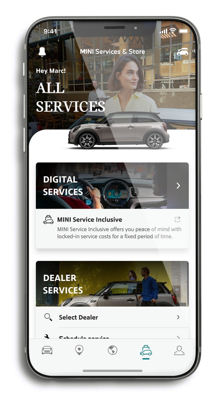 MINI connected – MINI app – gestionează toate serviciile