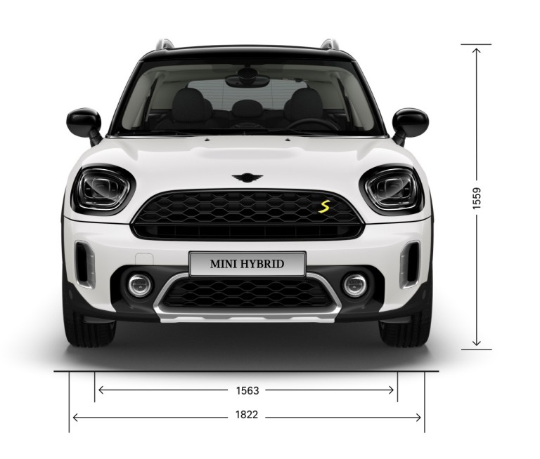 MINI Cooper SE Countryman All4 – Imagine din partea frontală – dimensiuni